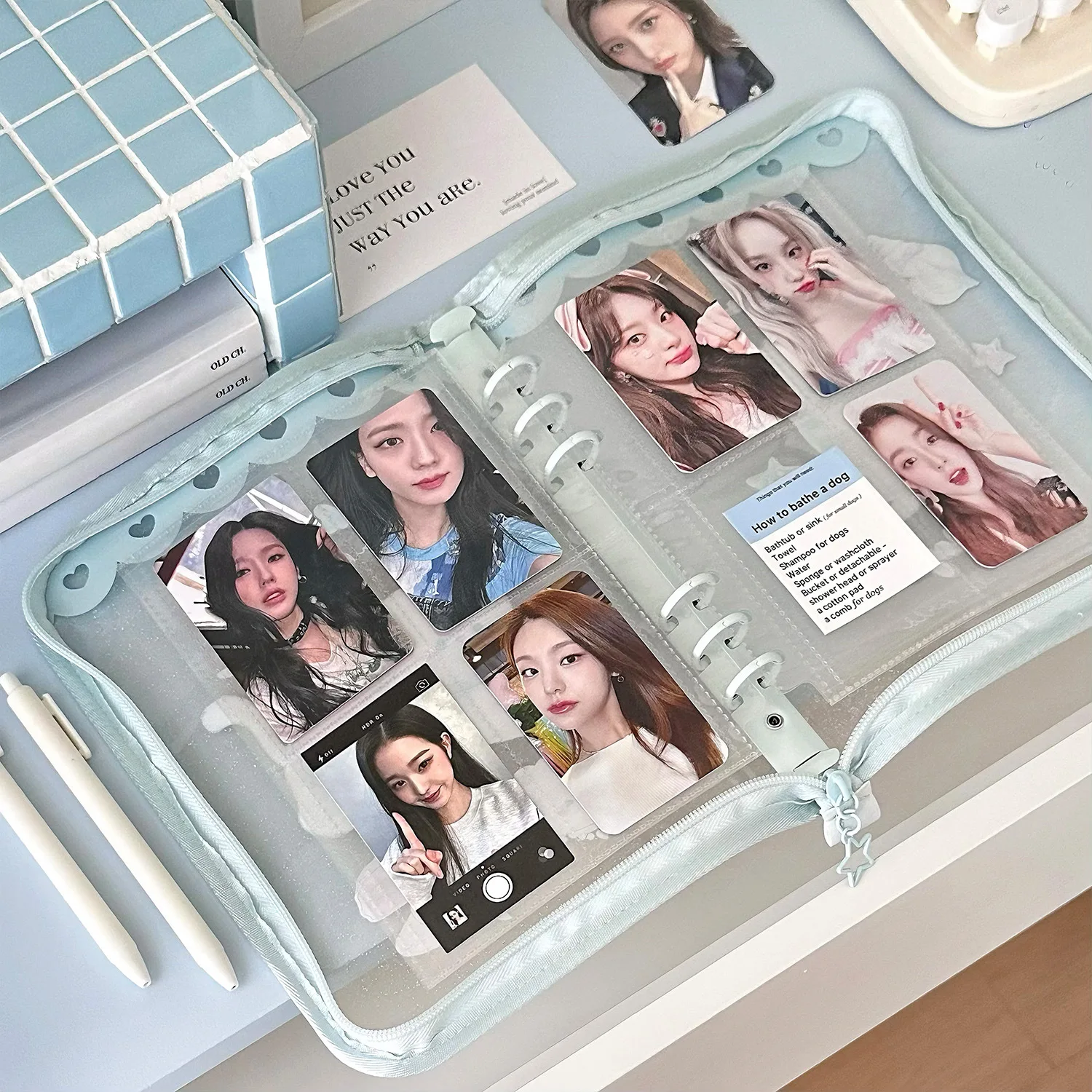 IFFVGX بولي كلوريد الفينيل A5 سستة الموثق حامل بطاقة الصور Kpop المعبود ألبوم الصور جمع كتاب القرطاسية المدرسية ألبومس الفقرة Fotos Port Foto sesuadda bard enferther #6