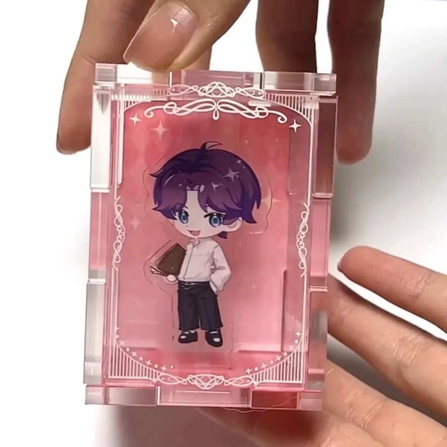 Gioco Anime Love and Deepspace Rafayel Zayne Xavier Sylus Cosplay Versione Q Simpatiche piastre in acrilico in piedi Scatola piccola Regalo di compleanno