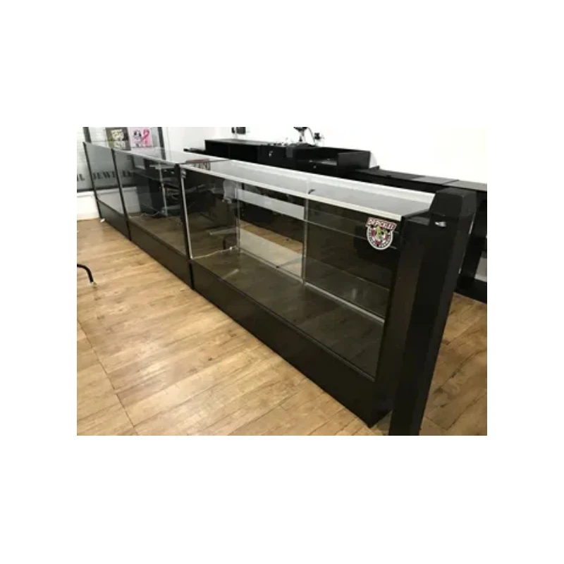 Custom.70inch top seller led glass counter with aluminum frame smoke shop display cabinet with adjustable shelves for store show