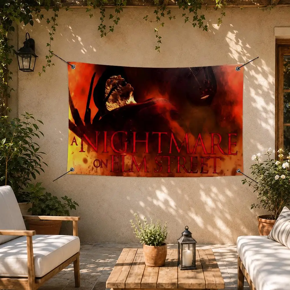 Movie A Nightmare on Elm Street Flags Room Bedroom Home Outdoor Wall Hanging Concert Printed Background Decoration Art Banne