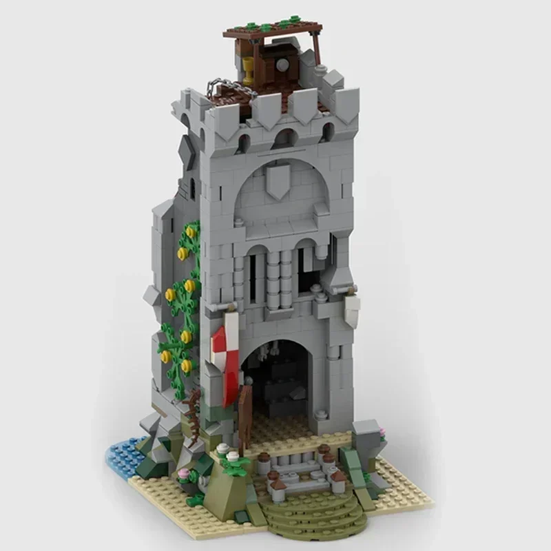 Bloques de construcción Moc, modelo de Castillo militar, tecnología de torre abandonada, bloques modulares, regalos, juguetes de Navidad, conjuntos DIY de montaje