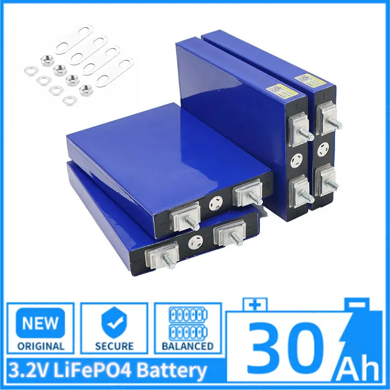 LiitoKala 3.2V 30Ah Lifepo4 แบตเตอรี่ 4S 12.8V 24V แบตเตอรี่ลิเธียมเหล็กฟอสเฟตพลังงานแสงอาทิตย์รถจักรยานยนต์ไฟฟ้าสตั๊ด