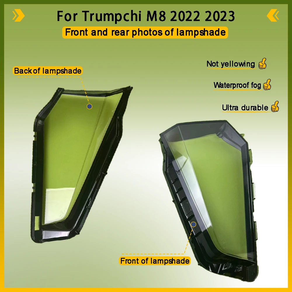 

For Trumpchi 2022 2023 M8 Front Fog Lamp Shell Transparent Mask Cover Foglight Lens Plexiglass Replace Original Lampshade