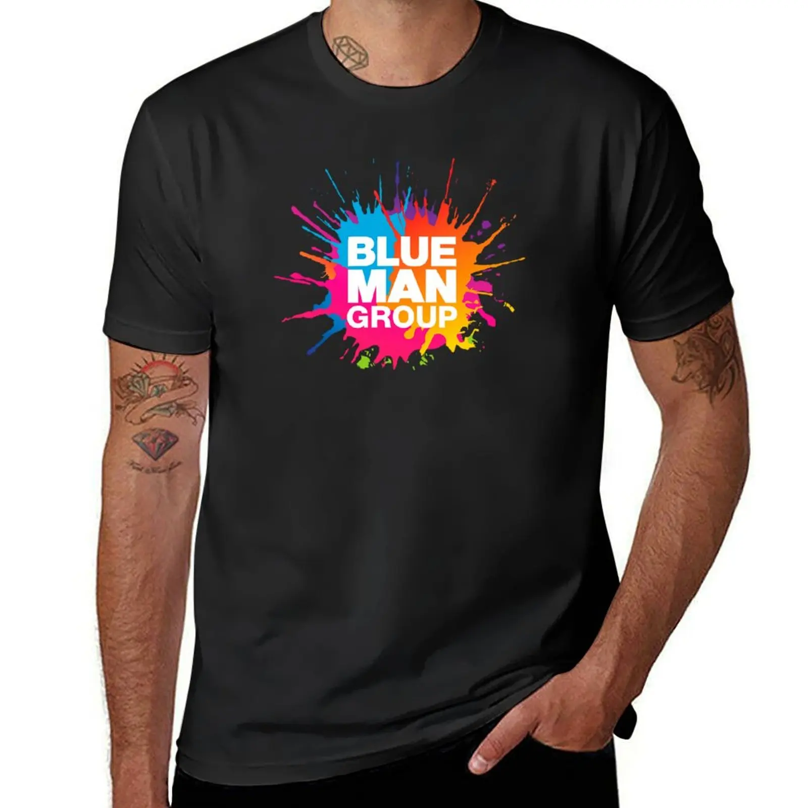 

blue man group logo colorful T-Shirt valentines clothes T-shirts man cute tops football t shirt Men's clothing
