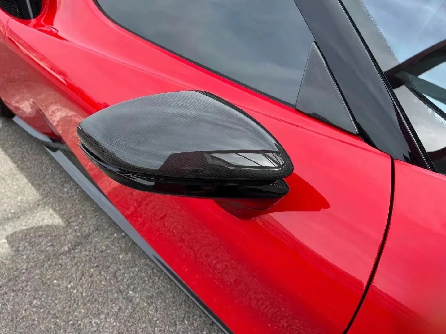 High Quality Fast Delivery Whole Sale Price Dry Carbon Fiber Novitec Mirror Caps Body Kits for SF90