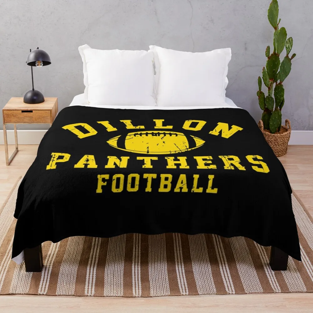 

Dillon Panthers Football Friday Night Lights FNL Throw Blanket Tourist Luxury Dorm Room Essentials Flannel Fabric Blankets