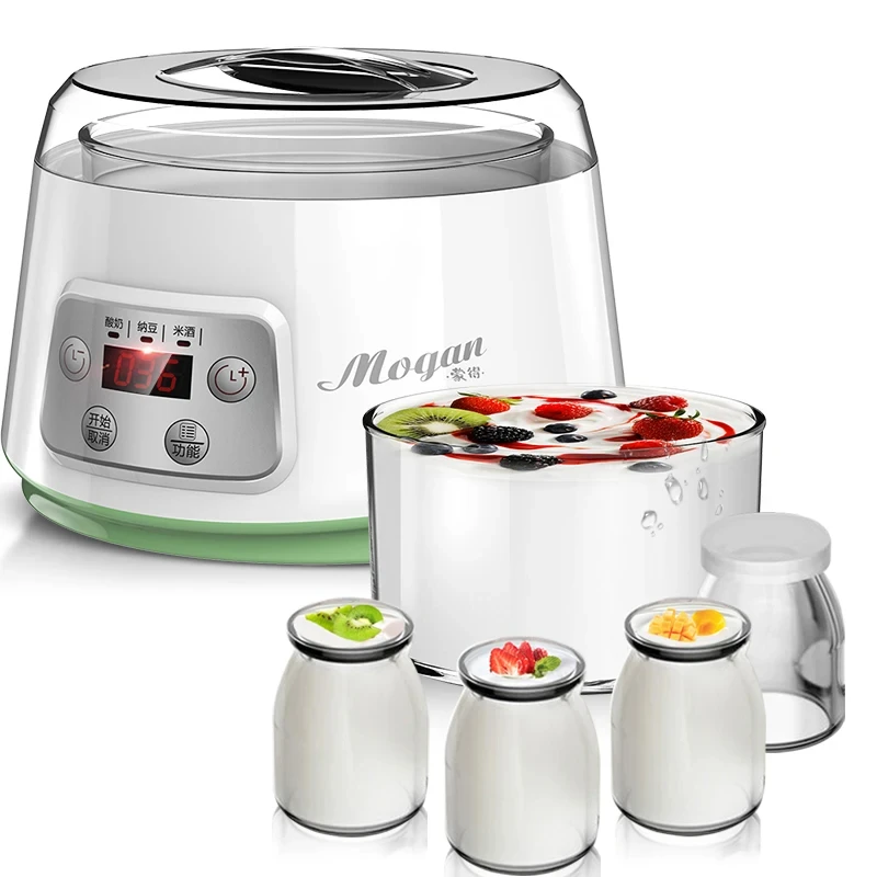 

1.3L Automatic Yogurt Machine Constant Temperature Fermentation Rice Wine Machine Natto Machine Glass Liner 3 in 1 Yogurt Maker