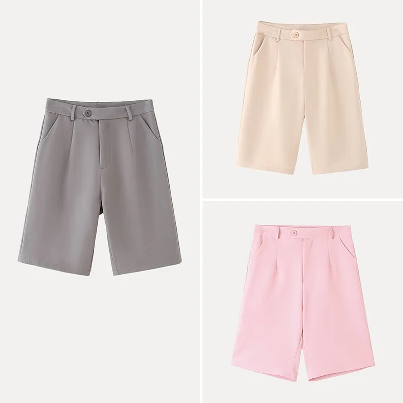 Adelgazante Faionable Casual Commute Versátil Pantalones de mujer Ortes Pierna recta L Cintura Otro material 00% Verano 2025