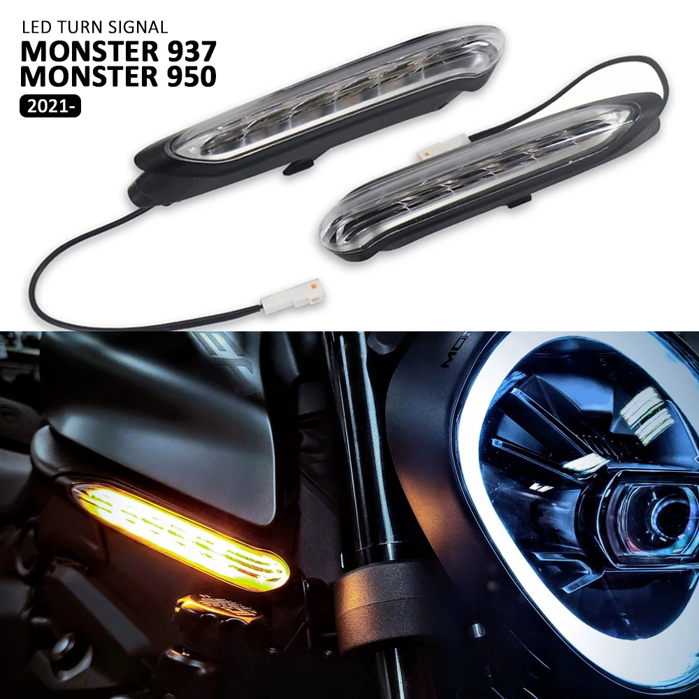 

For DUCATI MONSTER 937 Monster 950 2021 2022 2023 New LED Turn Signal Light Motorcycle Accessories Front Indicator Flasher