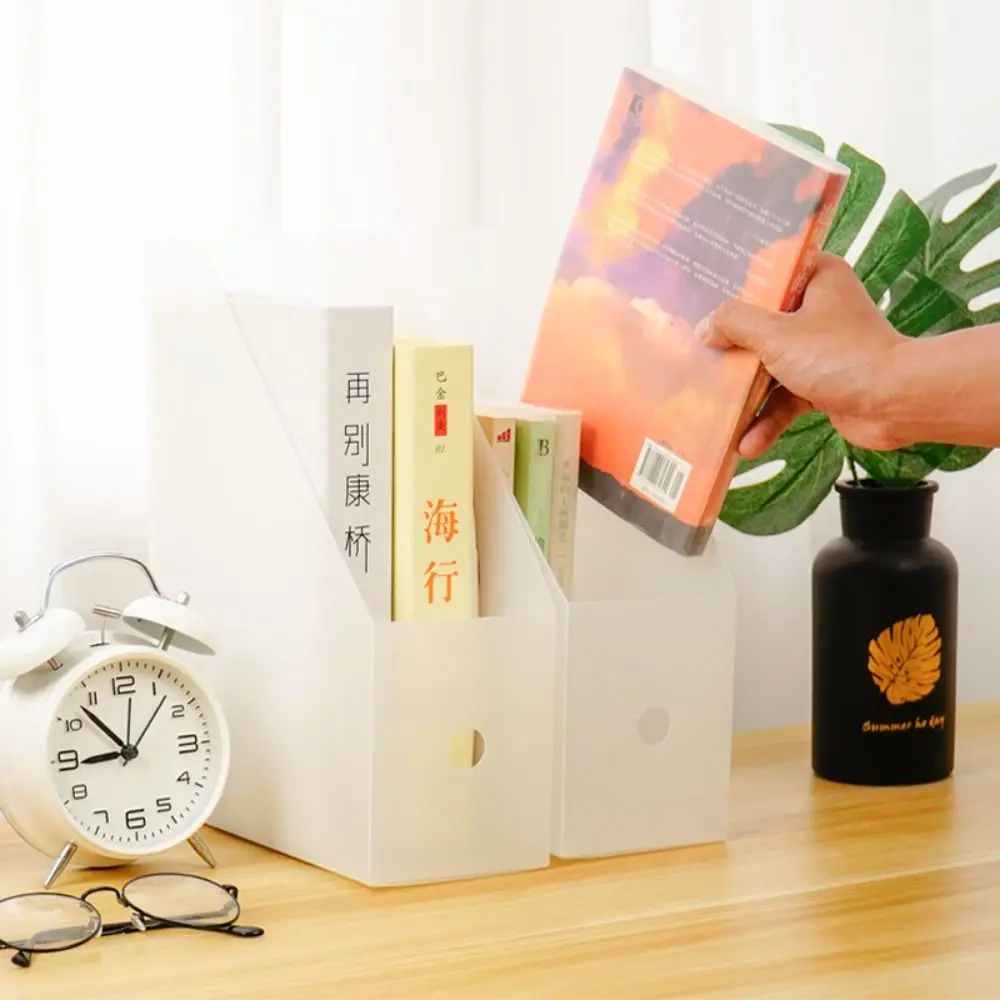 Sundries Storage Box Folding File Storage Box Desktop Organizer Paper Organizer File Organizer Box Transparent Minimalism