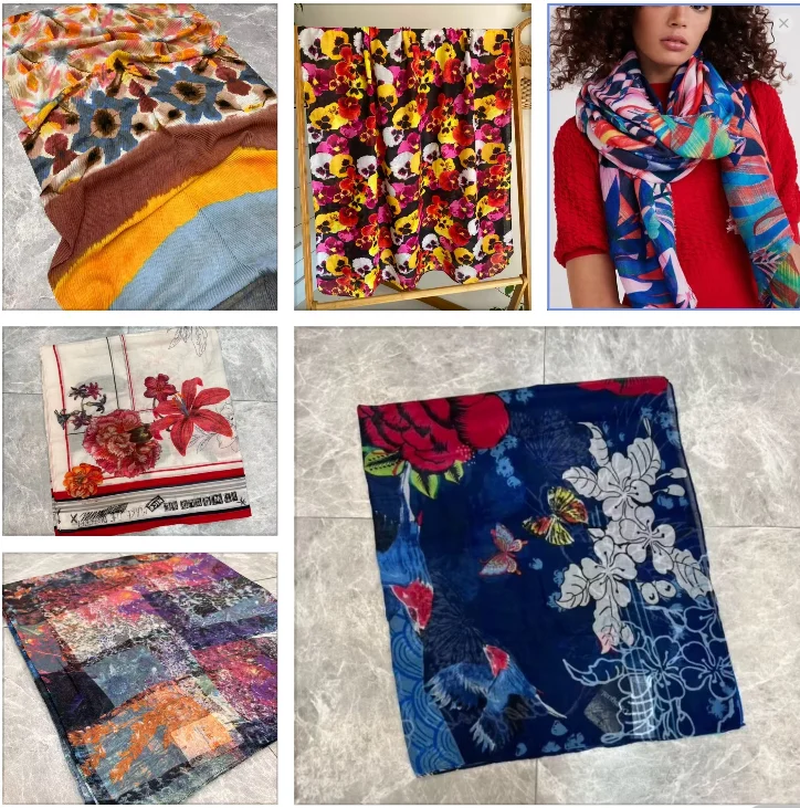 التجارة الخارجية الأصلية واحدة الإسبانية الاتجاه الجديد طباعة الموضة كل شيء جميل وشاح شال طويل