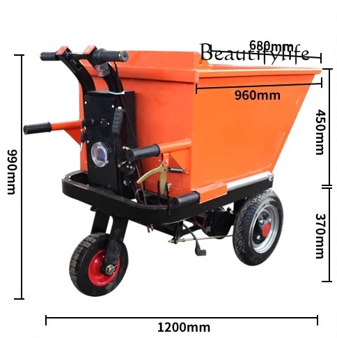 Electric Trolley Platform Trolley Handling Dumptruck Cart   Construction Site Agricultural Multi-Functional