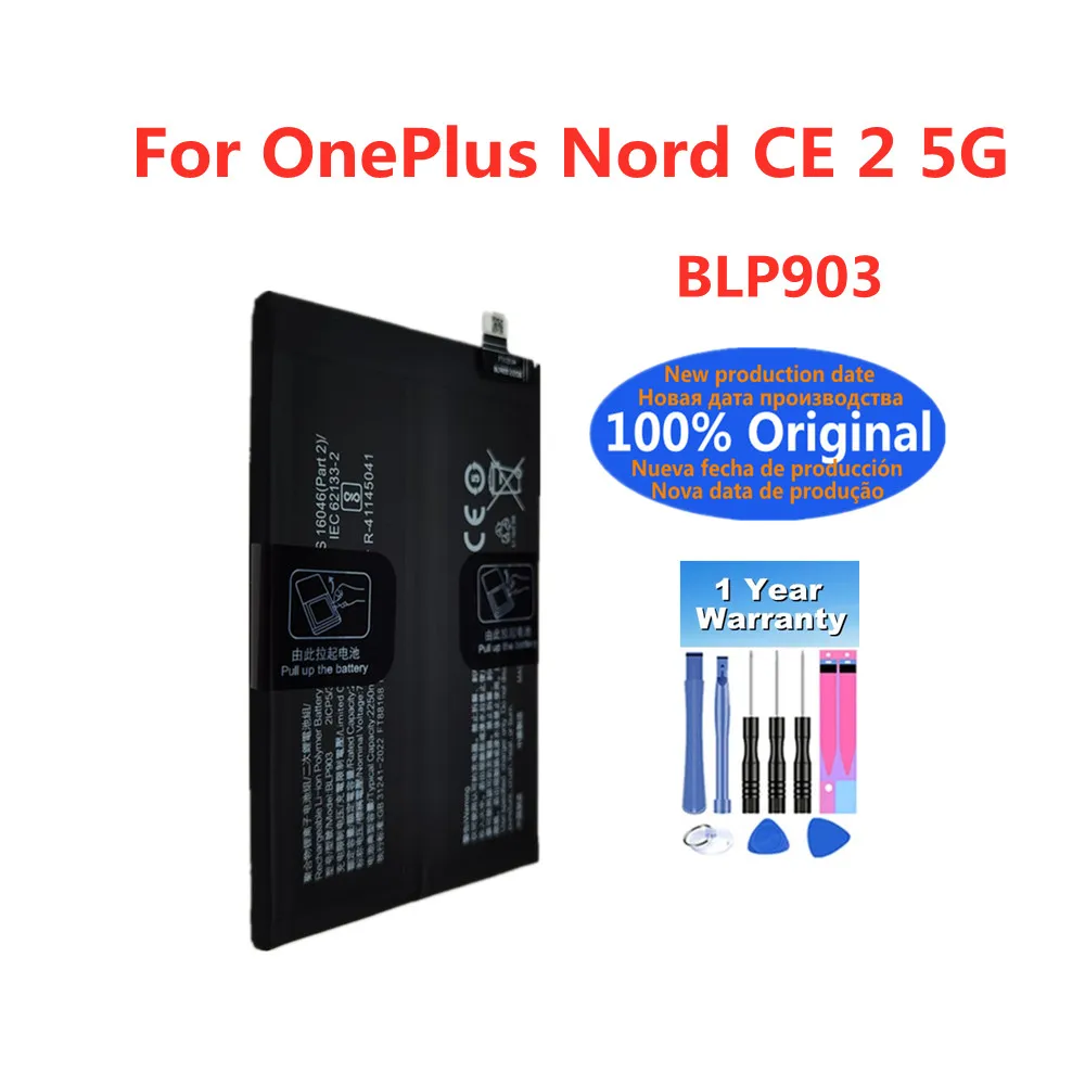 

BLP903 Original Phone Battery For OnePlus Nord CE2 4500mAh High Capacity Batteries