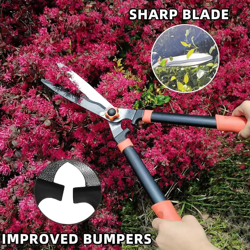 Heavy Duty 3 ชิ้นชุดตัดแต่งกิ่งสวน Loppers กรรไกร Pruners Hedges และพุ่มไม้เครื่องมือดูแลการบํารุงรักษาสนามหญ้า