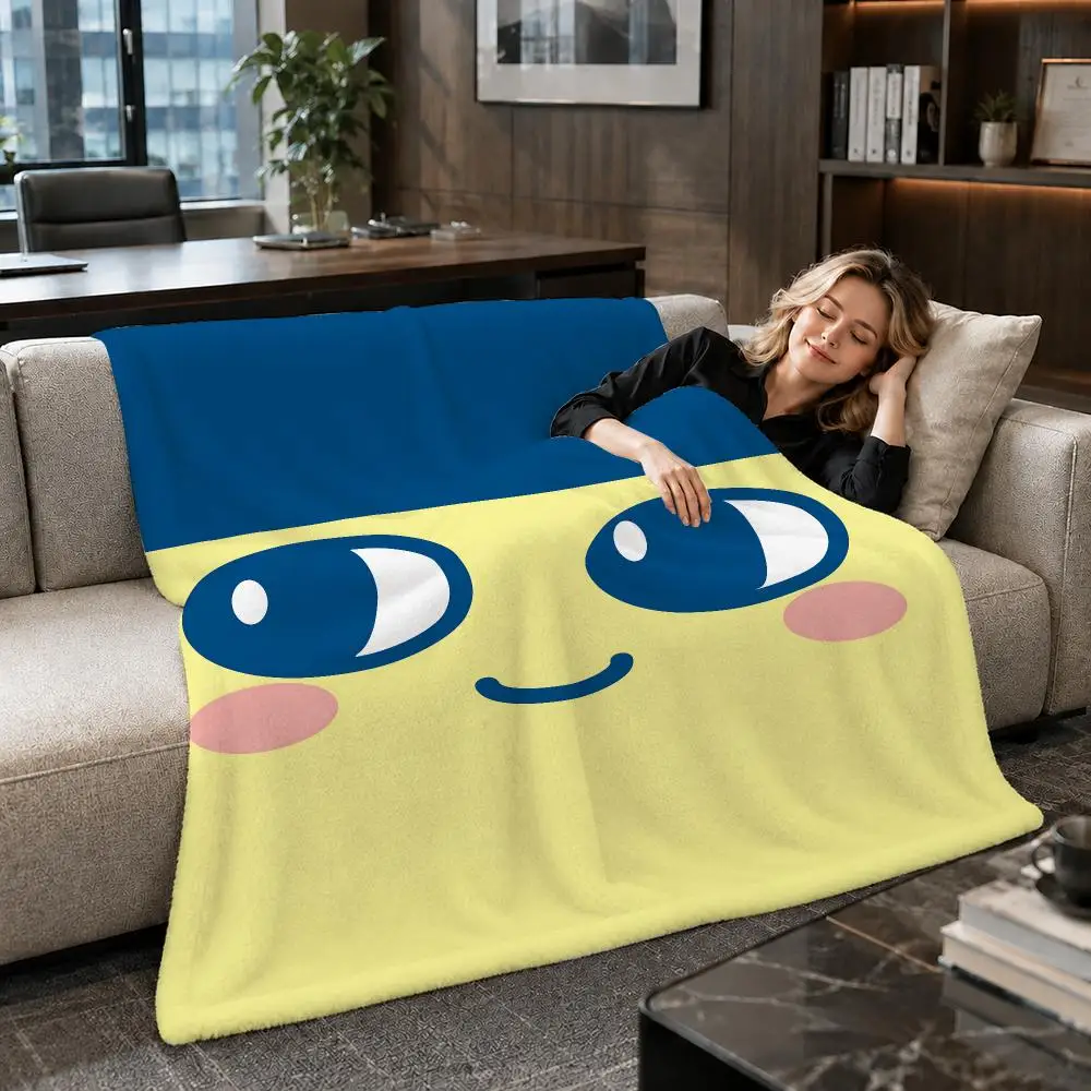 Toy Virtual Pet Tamagotchi Throw Soft Warm Flannel Throw Blanket for Sofa Bed Office Home Holiday Gift All Season