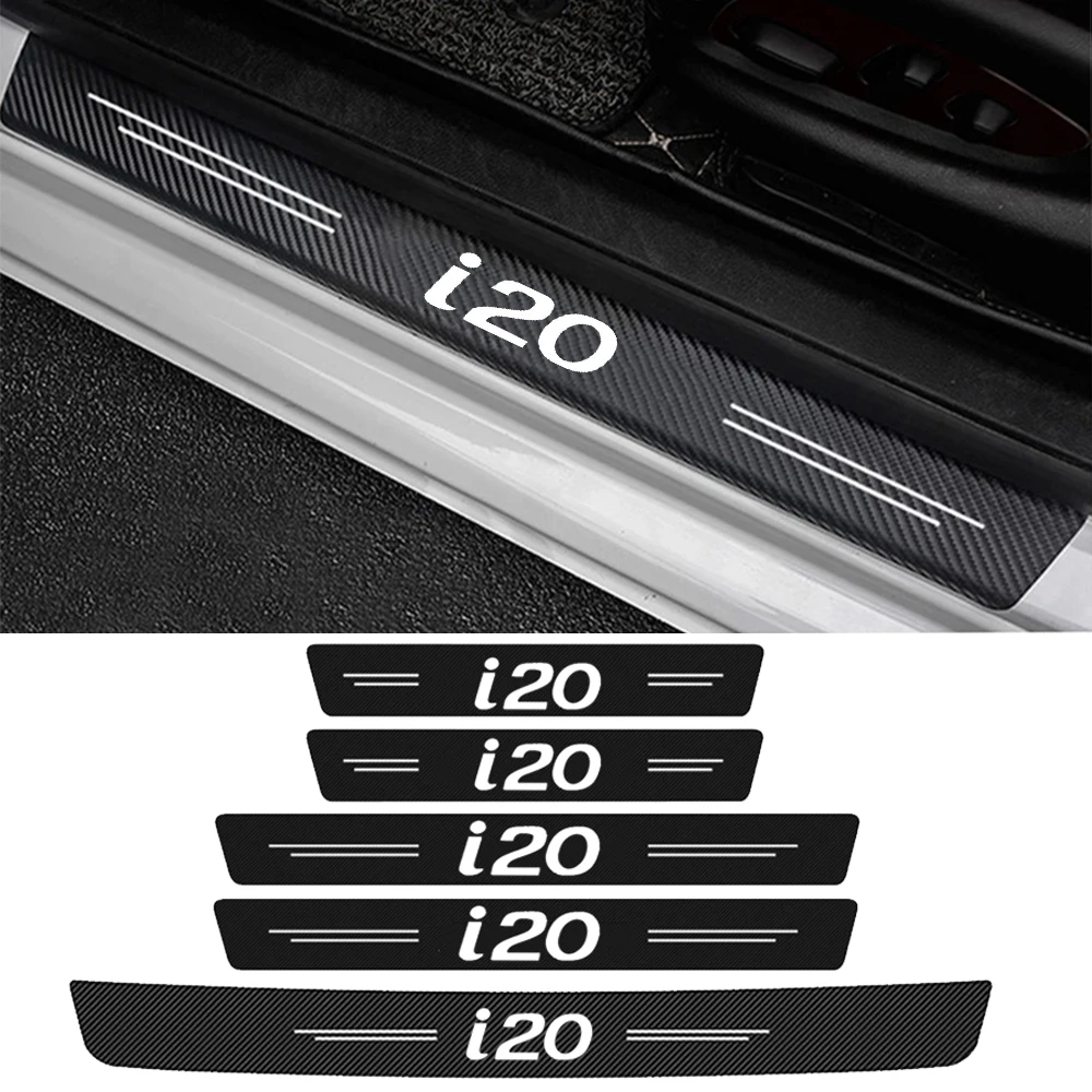 Car Guard Decals for HYUNDAI I20 Sill Door Trunk Threshold Protective Anti Scratch Strip Sticker Kick Plate Water Proofing Film