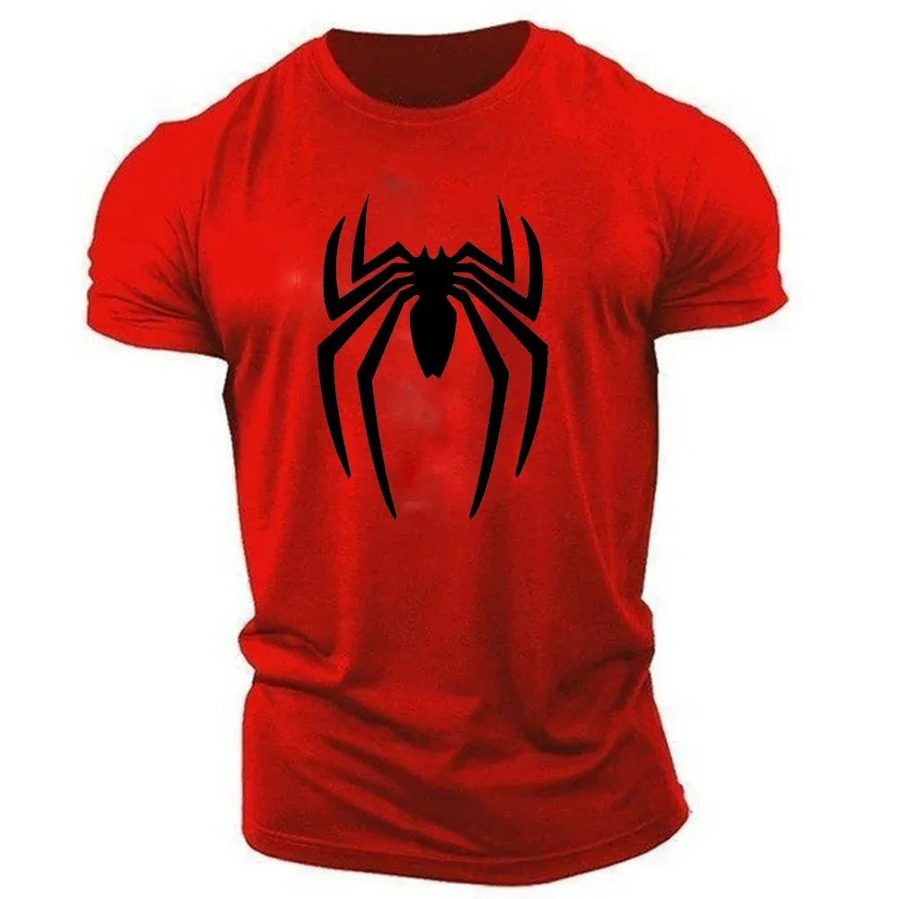 Summer Fitness Sports T Shirt Fashion Spider Printed Short Sleeve T-shirt Crewneck Oversized Men T-Shirt Casual Women Tees Tops