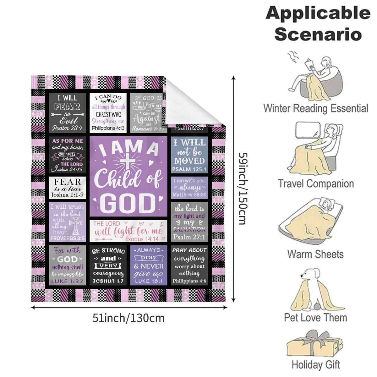 Bible Scripture Inspirational Blanket