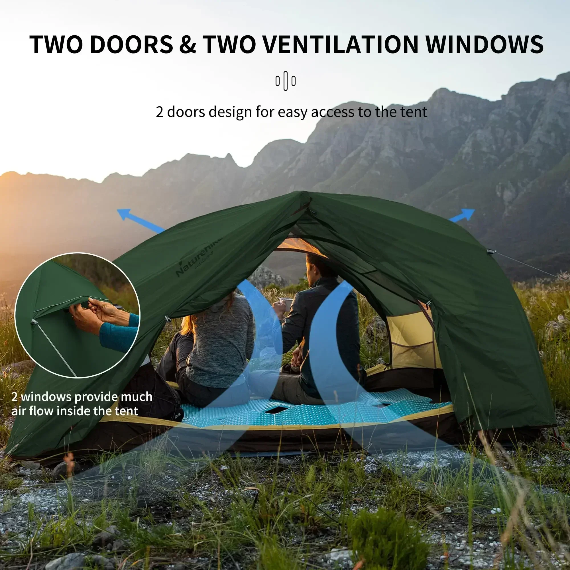 Naturehike Star River 2 Ultralight Tent 2 Person Tent Waterproof Beach Tourist Hiking Fishing Outdoor Camping