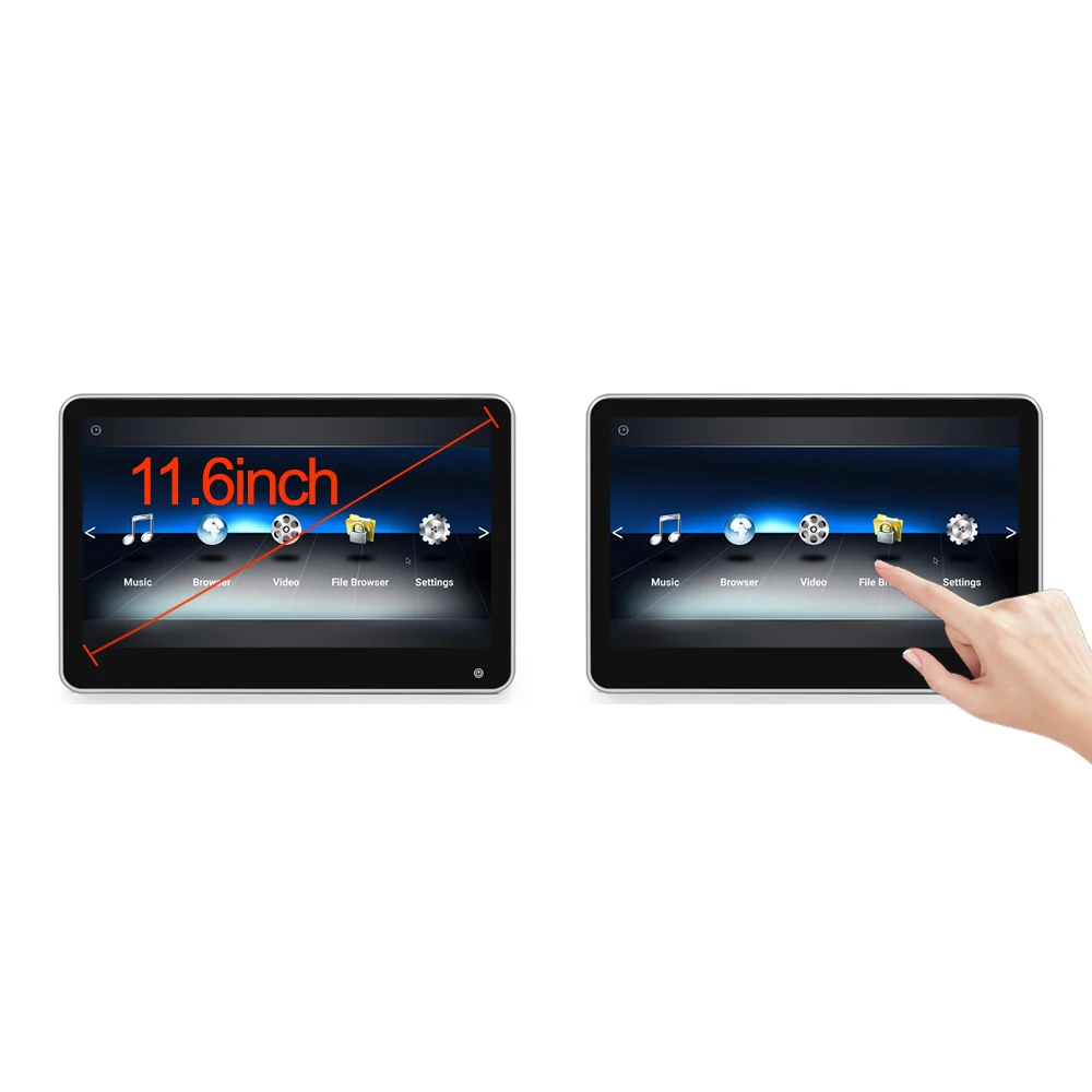 TEENRAM Support HDMI Input and Output 11.6 Inch 2+32G  Auto Touch Screen  Android 13 Car Monitor Headrest Support 4K Player - Image 2