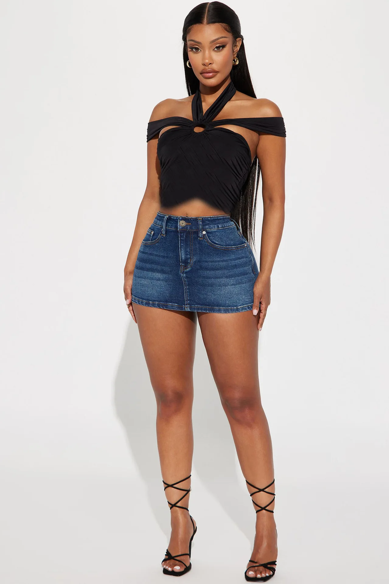 

new summer fashion casual brand female women girls plus size stretch Denim Skirt