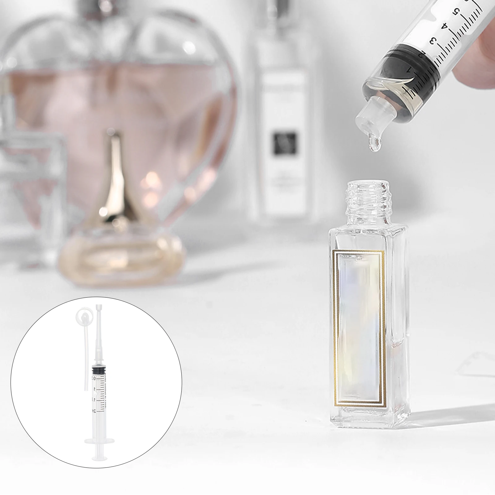 

1 set Perfume Extraction Pump Head Tool Syringe Without Needle Perfume Dispenser Dropper Scent Refill Kit Essential Oil Travel