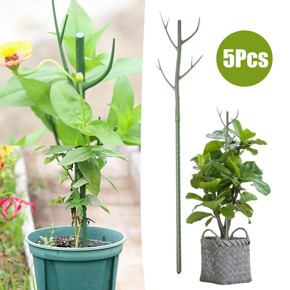 

Plant Support Tree Branch Shape Simulation Plant Climbing Pole Floral Sticks Garden Flower Sticks Green Plant Stakes Split Canes