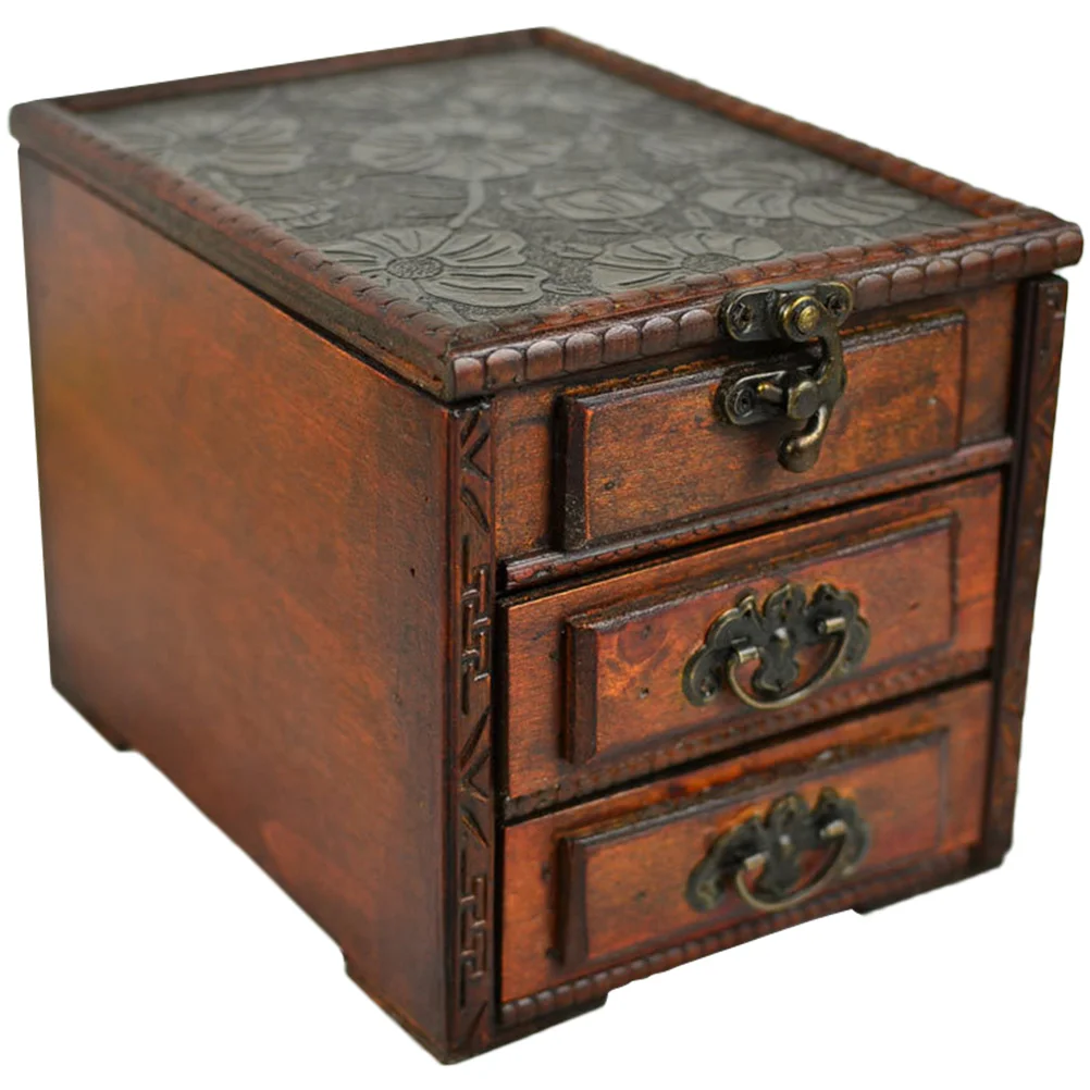 

Wooden Jewelry Dressing Storage Container Earrings Holder Necklaces Bracelet Organizer Case Trinket Box Decorative