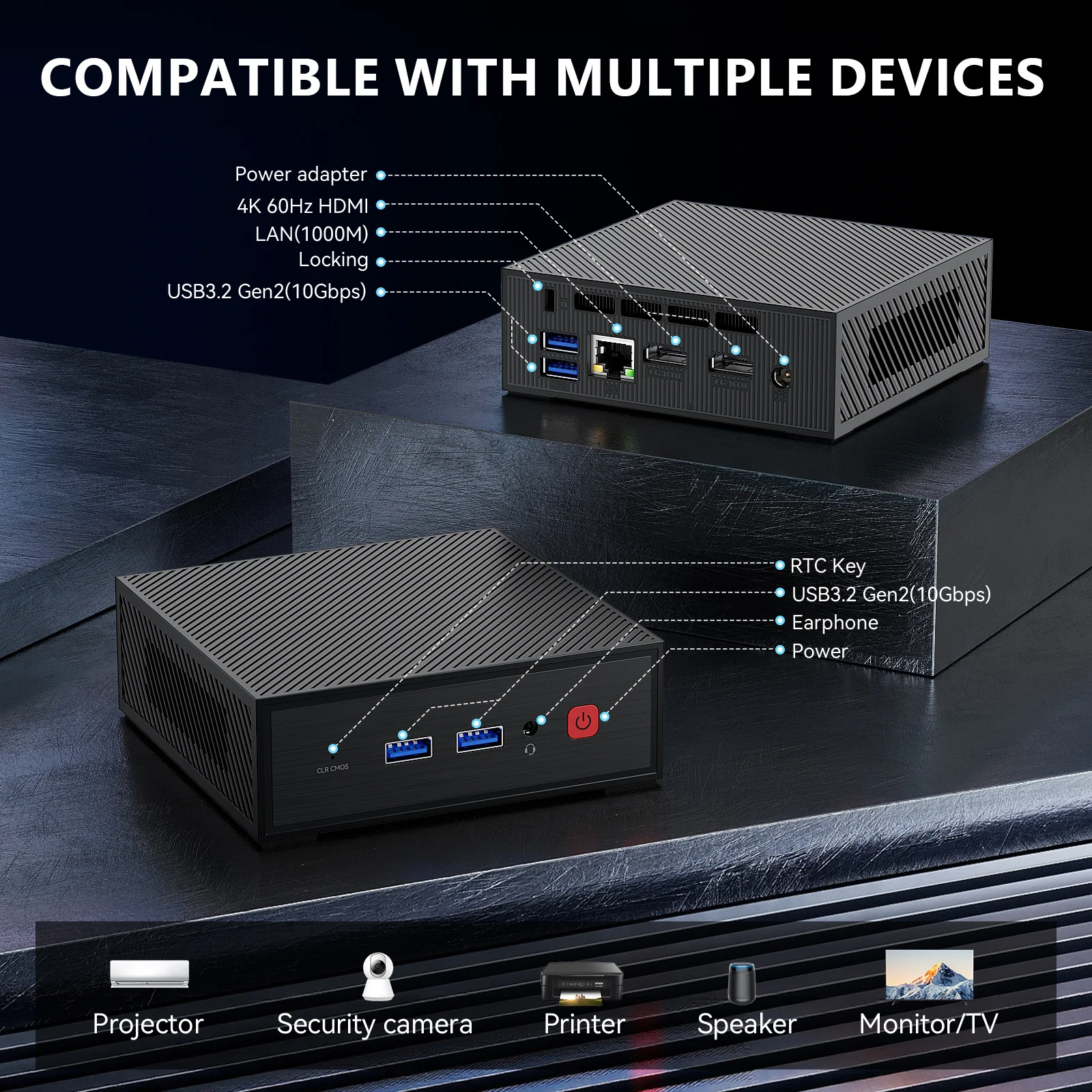 Bestoss N2 MiniPC Intel N150 N100 3.6GHz DDR4 16GB 512GB SSD Windows11 4K 60HZ Desktop Gaming Computer Mini PC Computer