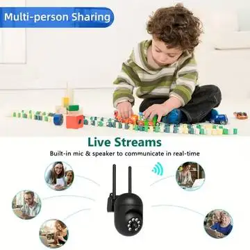 HD WiFi Security Camera 355° Pan 90° Tilt Motion Detection Night Vision Siren Alarm Wireless Home Surveillance Cam for Baby Pet