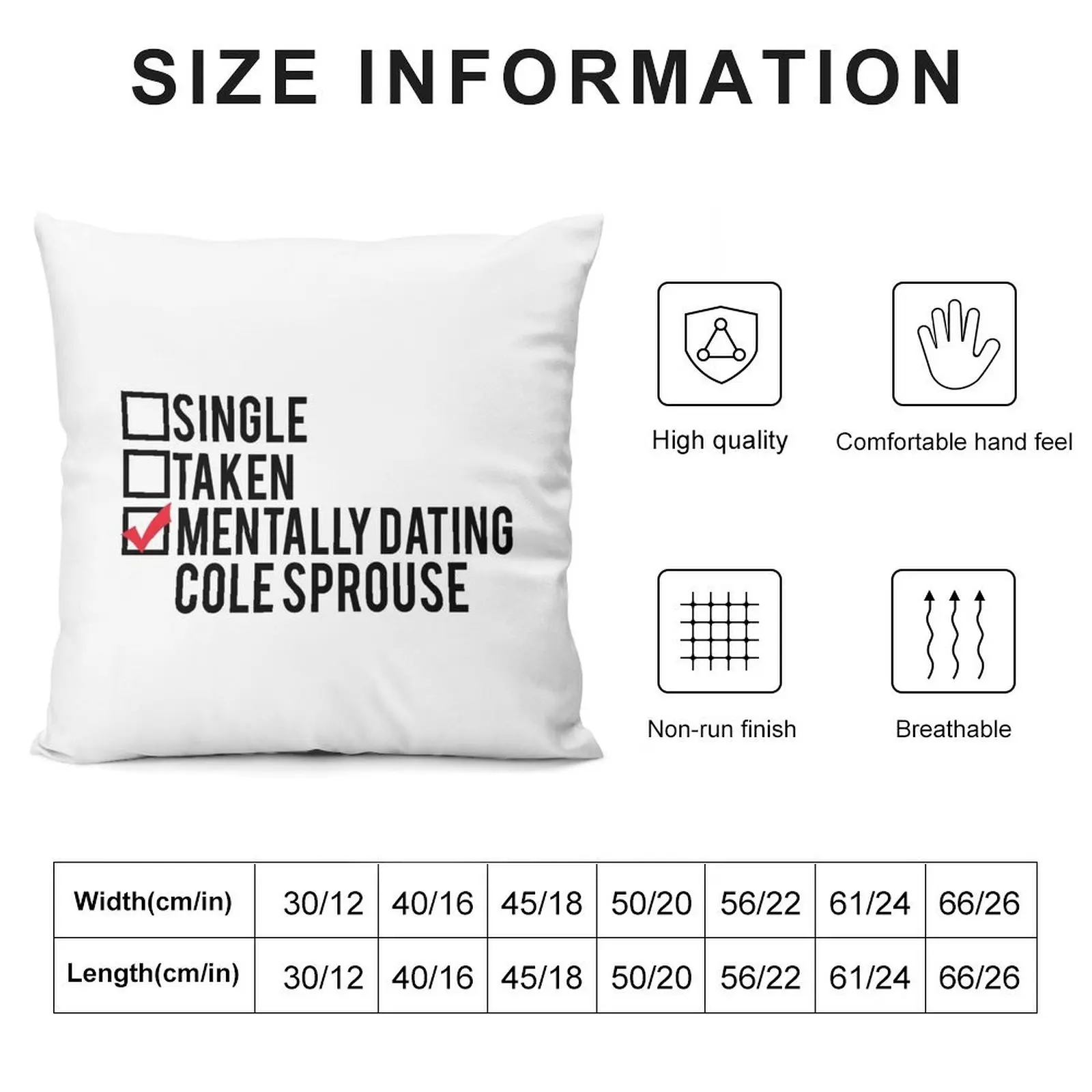 Mentally Dating Cole Sprouse Throw Pillow Sofa Decorative Covers Pillow Cover pillow