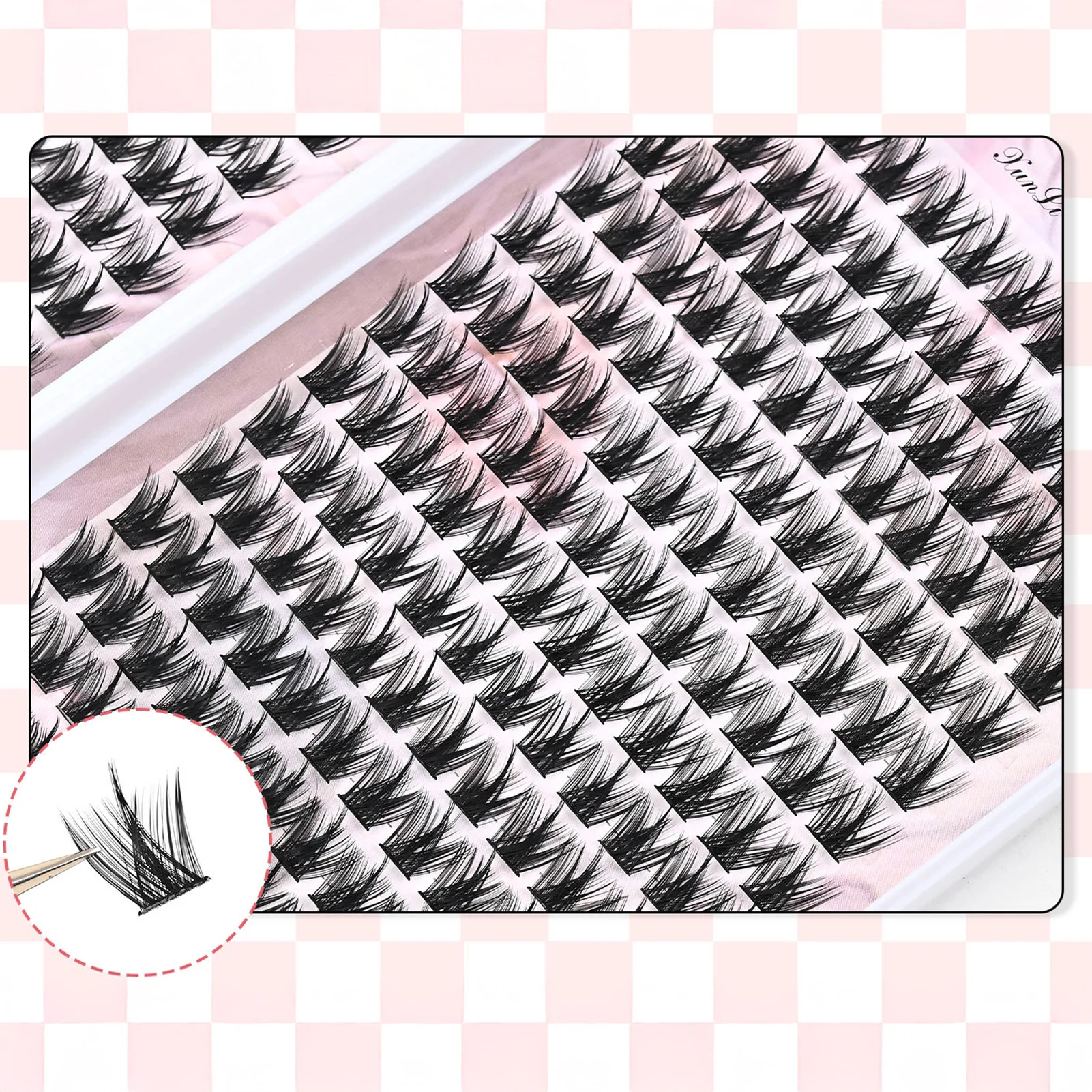30 Reihen 3D Wispy Fluffy Fake Wimpern Cluster Diy Lash Extension Beauty Natural Look Augen-Make-up Super High Capacity Wimpernbuch – Detail 6