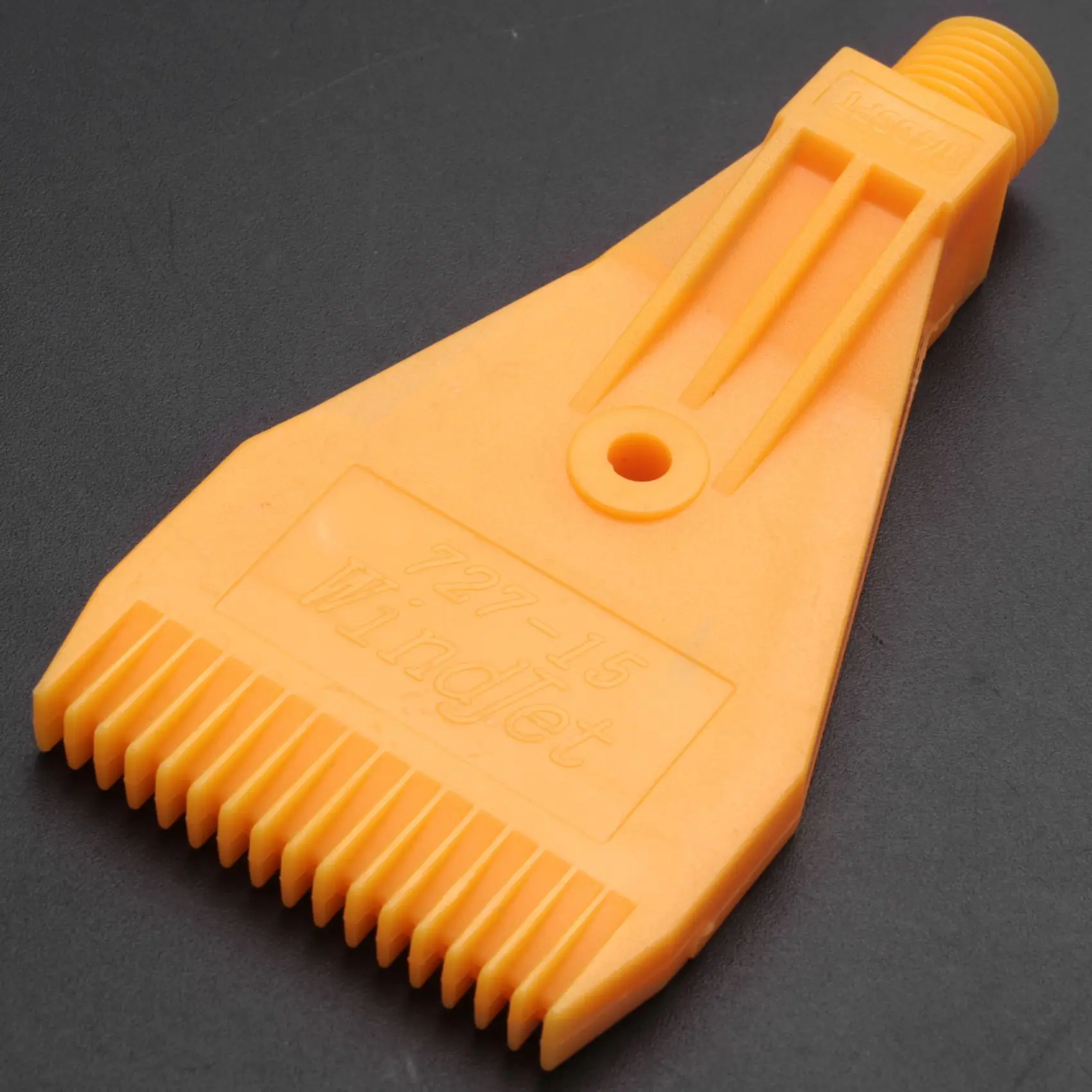 A95G 4X 1/4BSP Rosca macho ABS Boquilla de chorro plano de soplado de aire de un solo orificio Amarillo