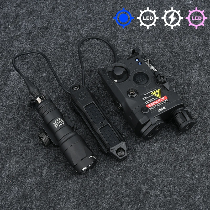 NONE Taktische Surefire M300A M600C Taschenlampe M300 M600 Nylon PEQ 15 Batterie box Dual Control Schalter Fit 20 MM Schiene 6