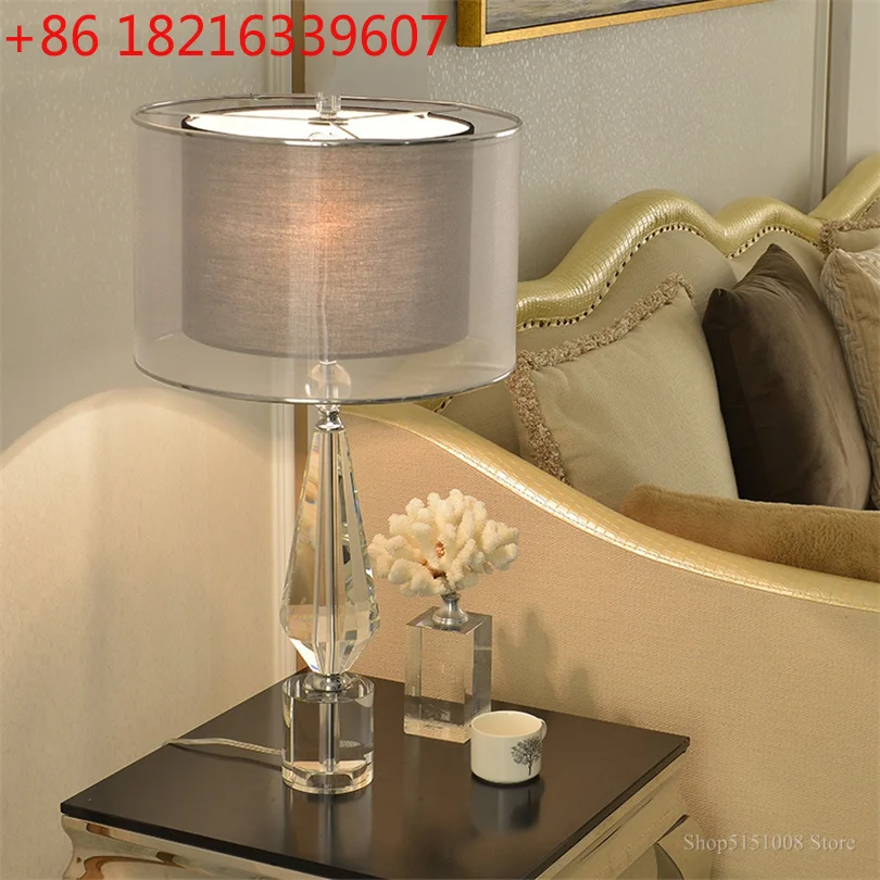 YAO Modern luxurious crystal table lamp Simplicity Art Deco for living room bedroom bedside lamps Desk Lights Lighting Fixtures