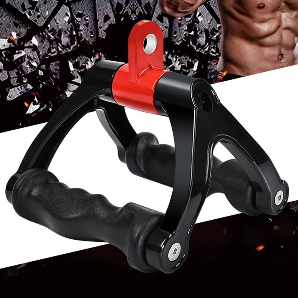 V-Shaped Parallel Handle LAT Pull Ergonomics Back Workout Bar 360°Rotating Home Gym Cable Machine Accessories