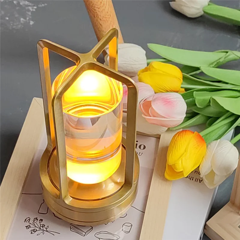 

LICE-LED Table Lamp Rechargeable Touch Night Light Bedroom Bedside Table Lamp Restaurant Decorative Lamp