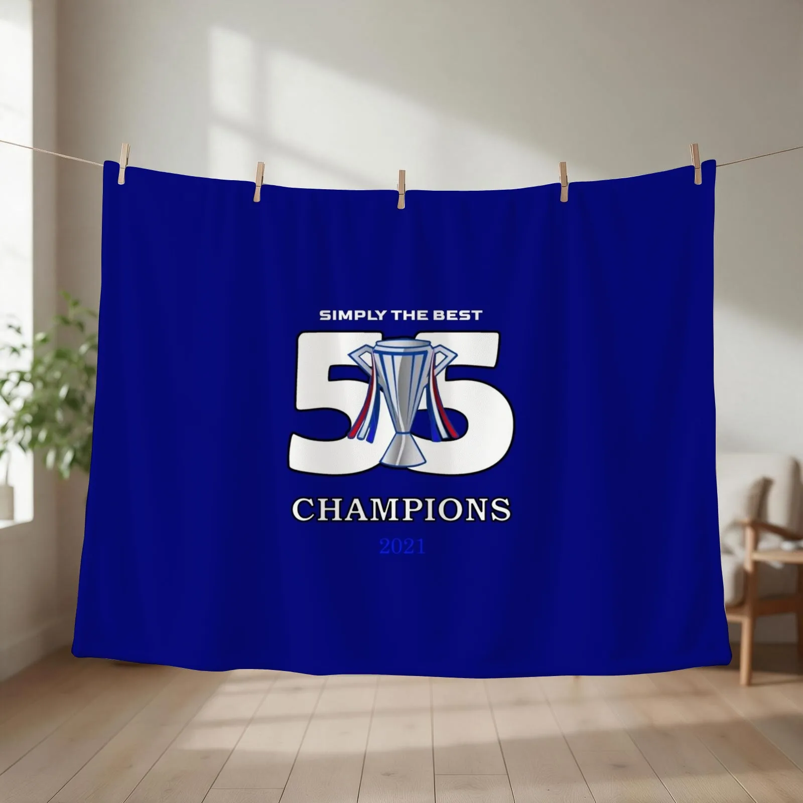 Rangers 55 Champions Throw Blanket couch cozy soft plush fuzzy picnic outdoor blanket