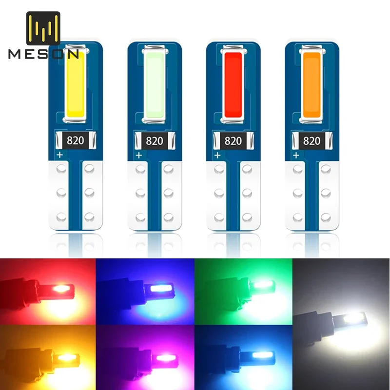 50PCS w2w t5 led 7020 LED 74 car light Interior Lights Bright Dashboard Warming Indicator Wedge Auto Instrument Lamp 12V