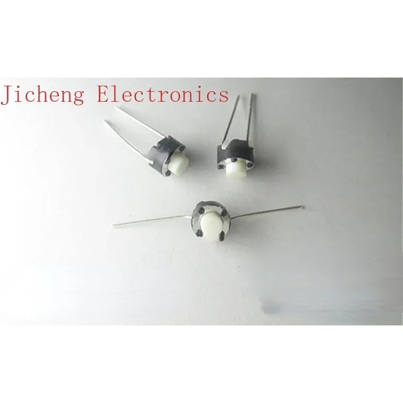 10PCSImported Japan 6*6*5mm Straight Plug Two/2 Feet White Light Touch Point Reset Micro Small Key Switch
