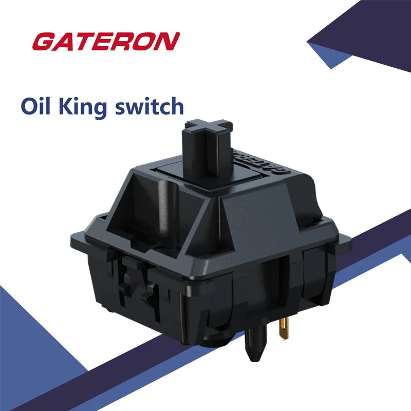 

Новый 5-контактный переключатель Gateron Oil King, оригинальный заводской линейный переключатель смазки 55gf для игровой механической клавиатуры, черный переключатель MX