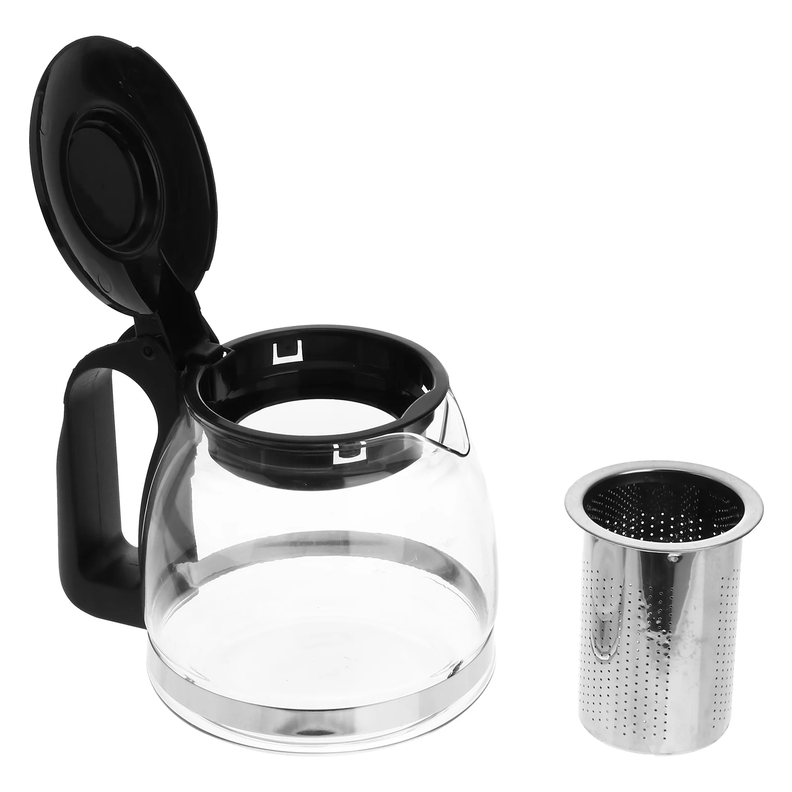 

1Pcs Premium Glass Teapot with Fine Mesh Filter Stainless Steel Infuser for Clear Tea Brewing Portable Tea Pot for Daily Use