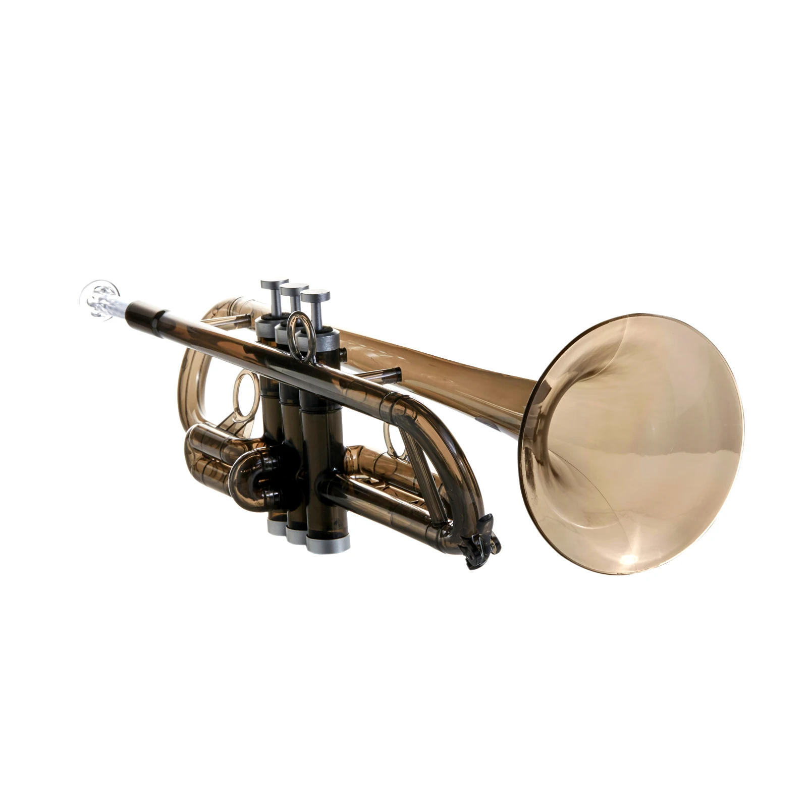 

Hot Sale Plastic Trumpet Music Instrument Crystal Clear Color Practice Trumpet for Students Professional With Carrying Case