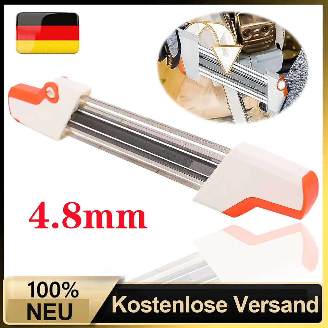 2-in-1 Schärfgerät Kettensäge Kettenschärfer Schärfen Kit Für STIHL 4.8mm 3/8 