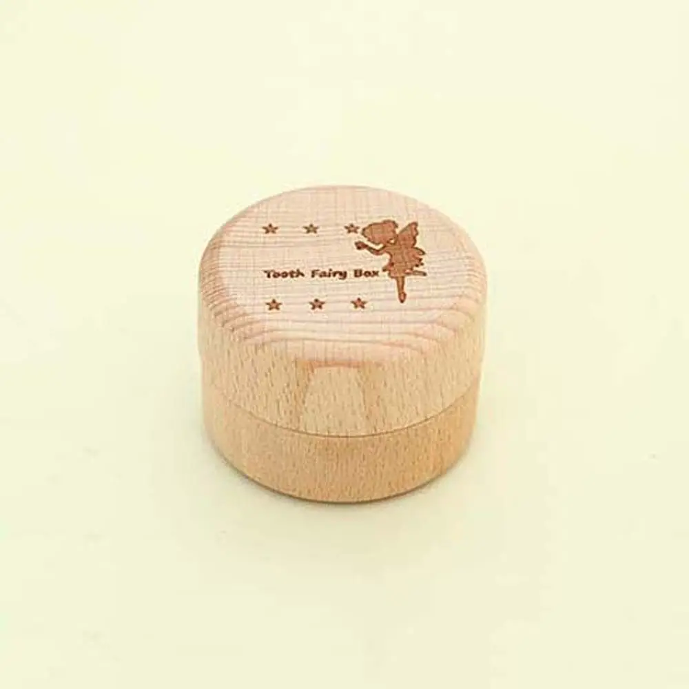 Wooden Wood Baby Tooth Box Primary Teeth Fetal Hair Umbilical Cord Preservation Milk Teeth Organizer Personalised Engraved
