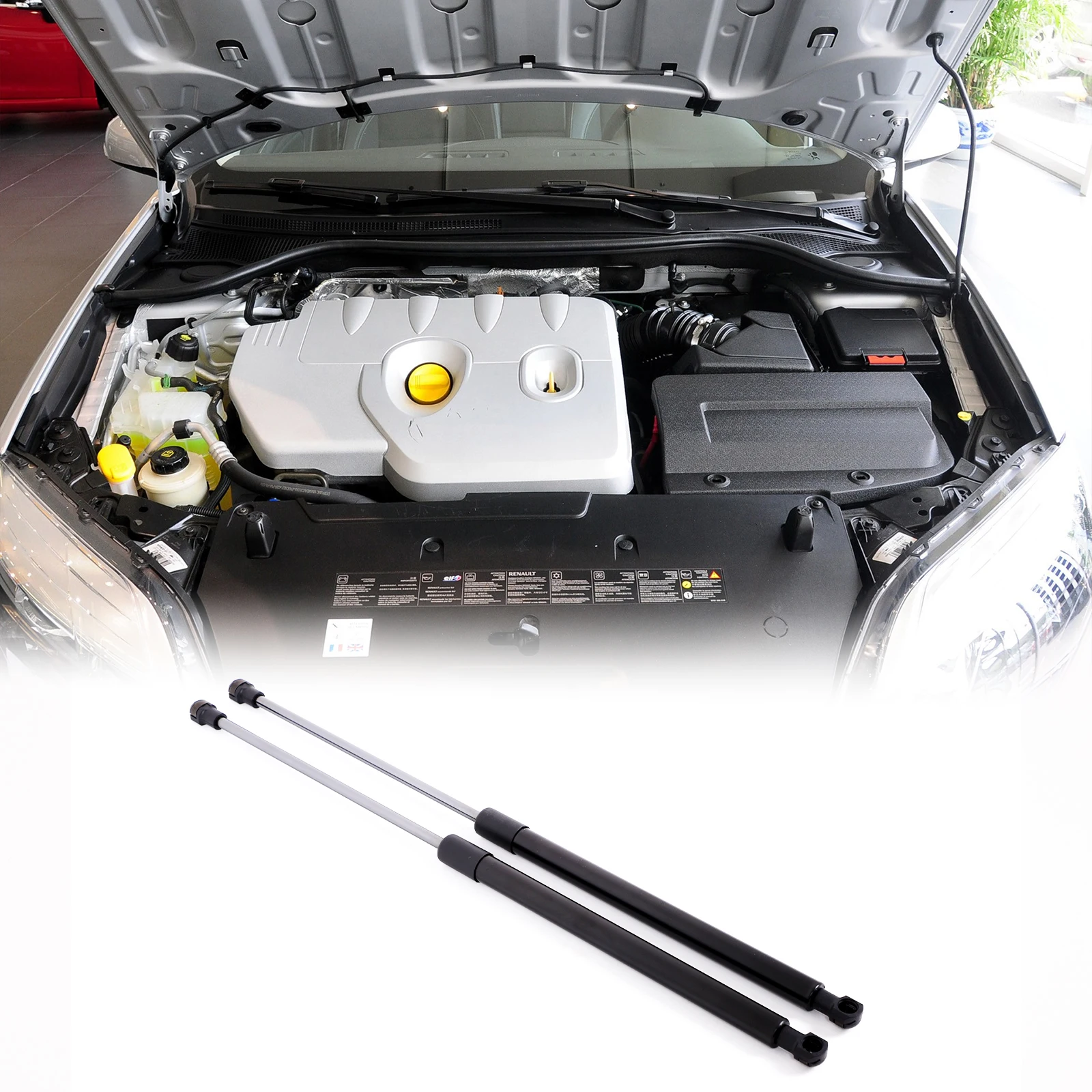 

For 2007-2015 Renault Laguna III Front Bonnet Lift Supports Shocks Gas Spring Hydraulic Dampers Piston Prop Rods（OE：844300001R）
