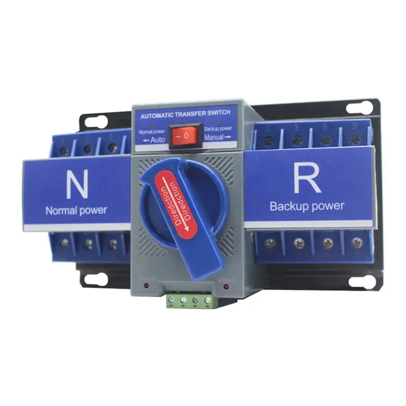AT21-Automatic Transfer Switch 63A 4P Automatic Dual Power Transfer Switch With Electromechanical Locking Protection 220V Access