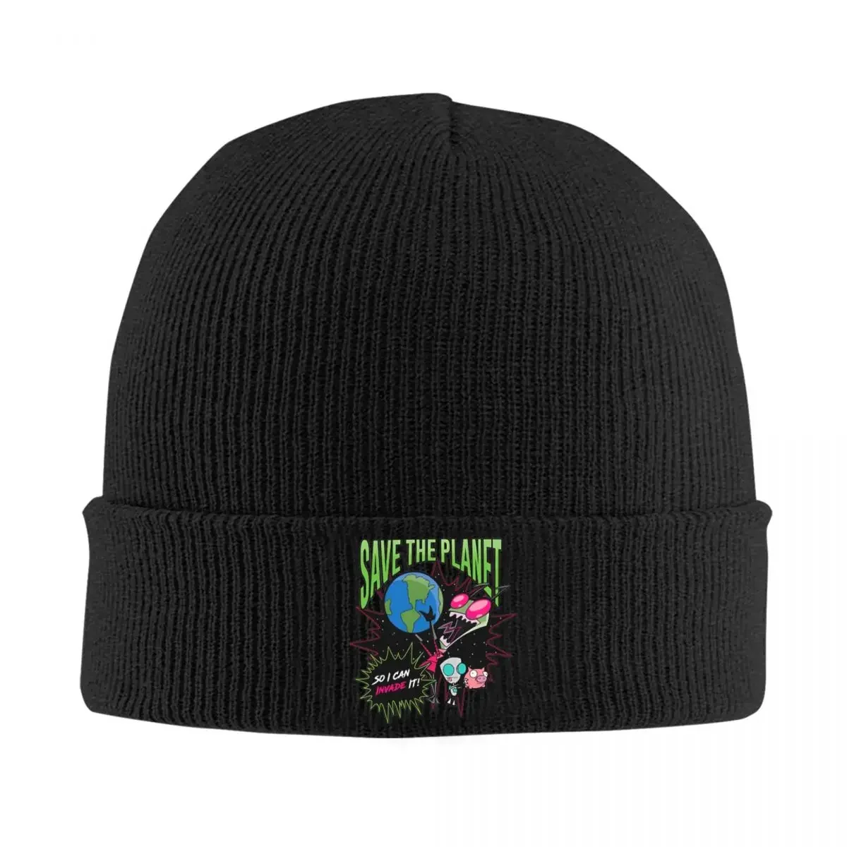 ¡Los Invaders Zims: Día de la tierra, salvar el planeta para que pueda invadirlo! Gorro de punto para hombre y mujer, gorros de esquí, Skullies, Otoño e Invierno