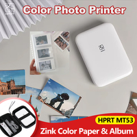 HPRT MT53 Portable Photo Printer Pocket 2x3 inch Wireless AR Technology Print Photo Album Papers Case Zink Sticky Color Paper