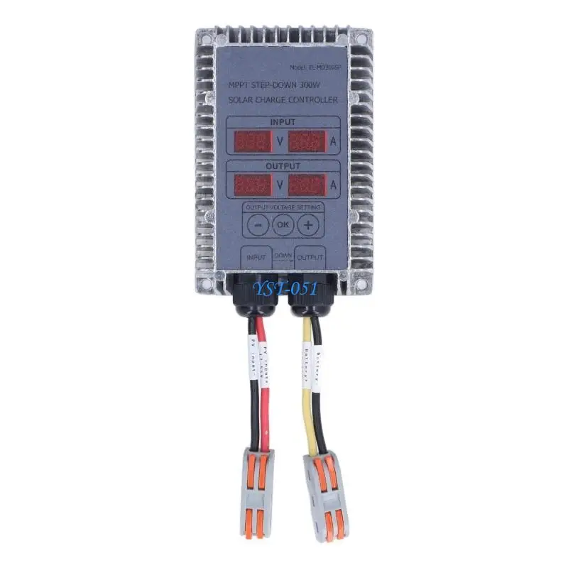 E15A أداة تحكم شحنة شحنة شحنة شحوم الألومنيوم 300W أداة منظم الكهرباء القابلة للتعديل #4